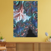 Groovy Colorful Boho Hippie Mandelbrot Fraktal Art Leinwanddruck (Insitu (Wohnzimmer))