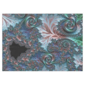 Groovy Colorful Boho Hippie Mandelbrot Fraktal Art Tischdecke (Vorderseite (Horizontal))