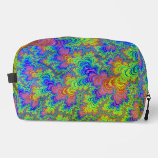 Groovy Colorful Boho Hippie Trippy Rainbow Fraktal Waschbeutel