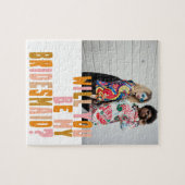 Groovy Colorful Bridesmaid Foto Vorschlag Card Puzzle (Horizontal)