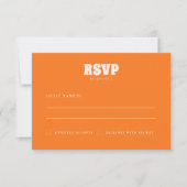 Groovy Colorful Checkered Unique Retro Hochzeit RSVP Karte (Vorderseite)