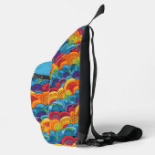 Groovy Colorful Clouds Crossbody Bag (Rechts)