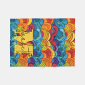 Groovy Colorful Clouds Fleecedecke (Vorderseite (Horizontal))