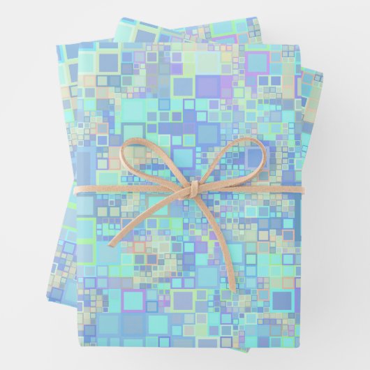Groovy Colorful Funky Squares Geschenkpapier Set (Beispiel)