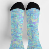 Groovy Colorful Funky Squares Telefonring Socken (Oben)