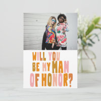 Groovy Colorful Man of Honey Foto Vorschlag Card