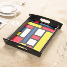 Groovy Colorful Modern Mondrian Style Abstrakt Art