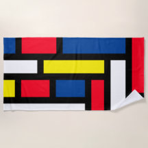 Groovy Colorful Modern Mondrian Style Abstrakt Art