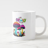 Groovy Colorful Psychedelic Mushrooms Jumbo-Tasse (Rechts)