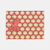 Groovy Colorful Retro Fleecedecke (Vorderseite (Horizontal))