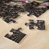 Groovy Colorful Trippy Funky Spiraling Fraktal Art Puzzle (Seite)