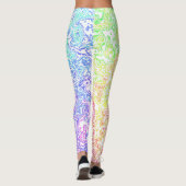Groovy Colorful Vibrant Maximalist Rainbow Marble Leggings (Rückseite)