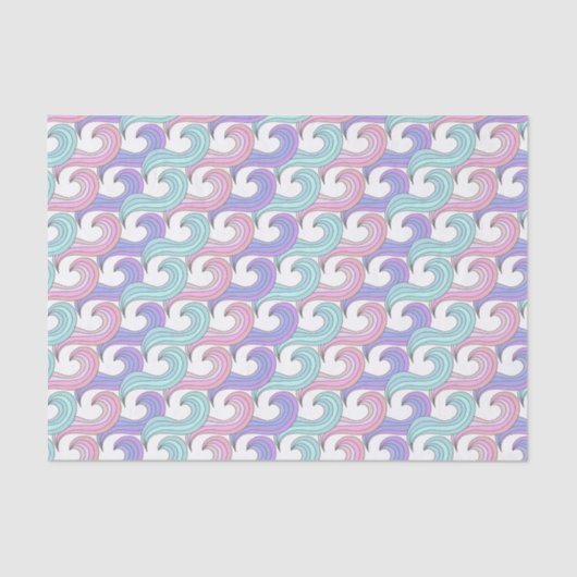 Groovy Colorful Wave Musterpapier Seidenpapier (Vorderseite)
