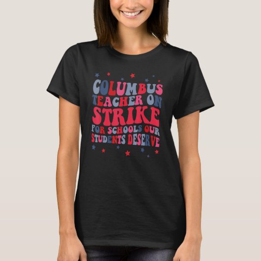 Groovy Columbus Ohio Schullehrer Strike OH Tee (Vorderseite)