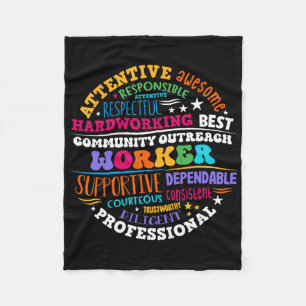 Groovy Community Outreach Worker Zurück zur Schule Fleecedecke