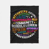 Groovy Community Schools Leader Spreading Positivi Fleecedecke (Vorderseite)