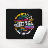 Groovy Community Schools Leader Spreading Positivi Mousepad (Mit Mouse)
