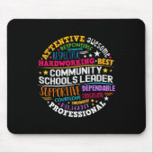 Groovy Community Schools Leader Spreading Positivi Mousepad (Vorne)