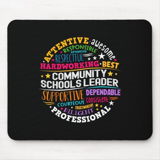 Groovy Community Schools Leader Spreading Positivi Mousepad (Vorne)