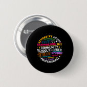 Groovy Community Schools Leiter verbreitet Positiv Button (Vorne & Hinten)