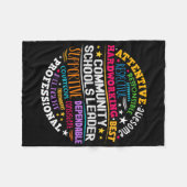 Groovy Community Schools Leiter verbreitet Positiv Fleecedecke (Vorderseite (Horizontal))