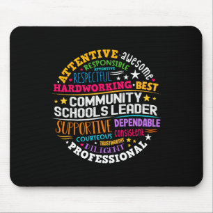 Groovy Community Schools Leiter verbreitet Positiv Mousepad