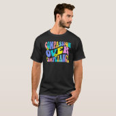 Groovy Compassion Over Compliance ABA Therapy BCBA T-Shirt (Vorne ganz)