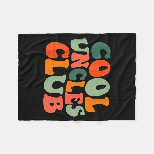Groovy Cool Uncles Club Funny New Uncle Men Fleecedecke (Vorderseite (Horizontal))