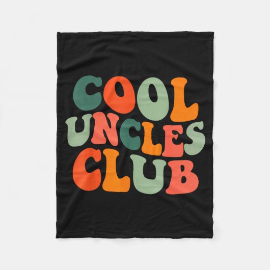 Groovy Cool Uncles Club Funny New Uncle Men Fleecedecke (Vorderseite)