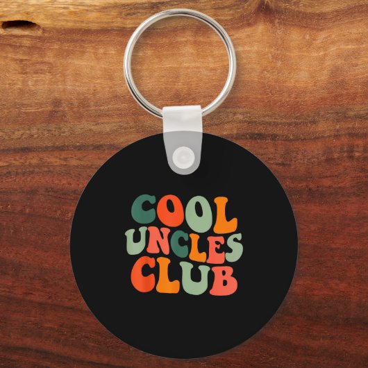 Groovy Cool Uncles Club Funny New Uncle Men Schlüsselanhänger (Vorderseite)