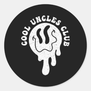Groovy Cool Uncles Club Retro Onkel Väter Day Ha Runder Aufkleber