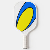 Groovy Coole, Angesagte, hellblaue, violette, gelb Pickleball Schläger (Vorderseite)