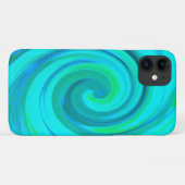 Groovy Cooles Abstraktes Aqua Liquid Art Swirl Case-Mate iPhone Hülle (Rückseite (Horizontal))