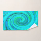 Groovy Cooles Abstraktes Aqua Liquid Art Swirl Handtuch (Handtuch)