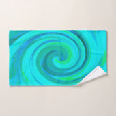 Groovy Cooles Abstraktes Aqua Liquid Art Swirl Handtuch (Handtuch)