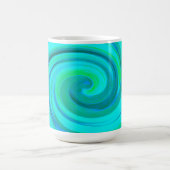 Groovy Cooles Abstraktes Aqua Liquid Art Swirl Kaffeetasse (Mittel)