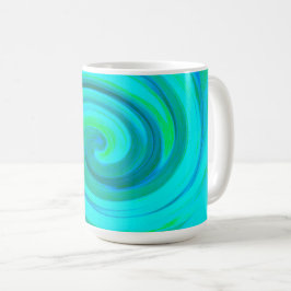 Groovy Cooles Abstraktes Aqua Liquid Art Swirl Kaffeetasse
