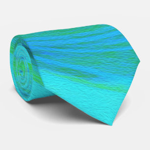 Groovy Cooles Abstraktes Aqua Liquid Art Swirl Krawatte