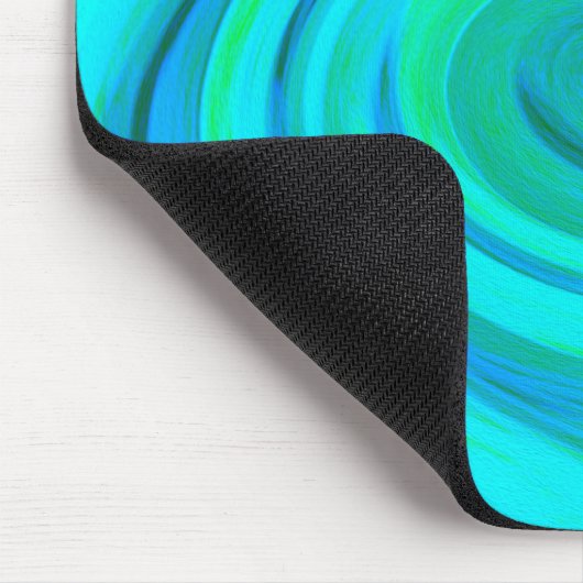 Groovy Cooles Abstraktes Aqua Liquid Art Swirl Mousepad (Ecke)