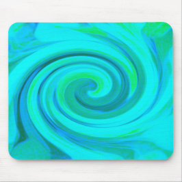 Groovy Cooles Abstraktes Aqua Liquid Art Swirl Mousepad