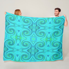 Groovy Cooles Abstraktes Aqua Liquid Art Swirl Mus Fleecedecke