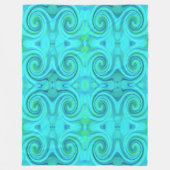 Groovy Cooles Abstraktes Aqua Liquid Art Swirl Mus Fleecedecke (Vorderseite)