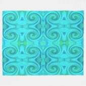 Groovy Cooles Abstraktes Aqua Liquid Art Swirl Mus Fleecedecke (Vorderseite (Horizontal))