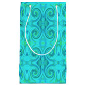 Groovy Cooles Abstraktes Aqua Liquid Art Swirl Mus Kleine Geschenktüte (Vorderseite)
