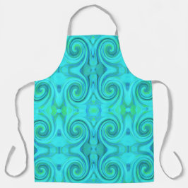 Groovy Cooles Abstraktes Aqua Liquid Art Swirl Mus Schürze