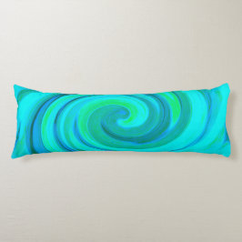 Groovy Cooles Abstraktes Aqua Liquid Art Swirl Seitenschläferkissen