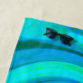 Groovy Cooles Abstraktes Aqua Liquid Art Swirl Strandtuch (Beispiel)