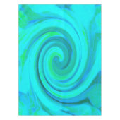 Groovy Cooles Abstraktes Aqua Liquid Art Swirl Tischdecke (Vorderseite)