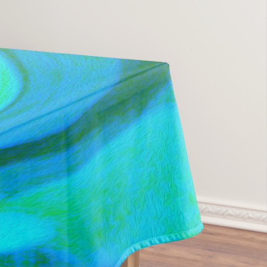 Groovy Cooles Abstraktes Aqua Liquid Art Swirl Tischdecke (Beispiel)