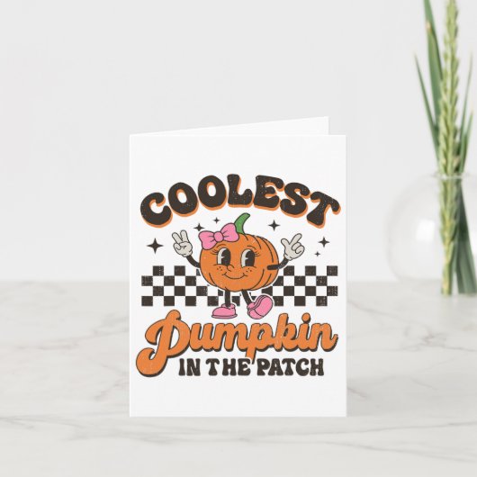 Groovy Coolster Kürbis zum PatchHalloween Karte (Vorderseite)